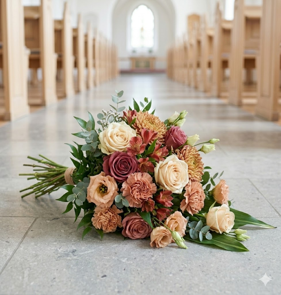 Warm Funeral Flowers | Funeral Bouquet in Warm Colors Denmark