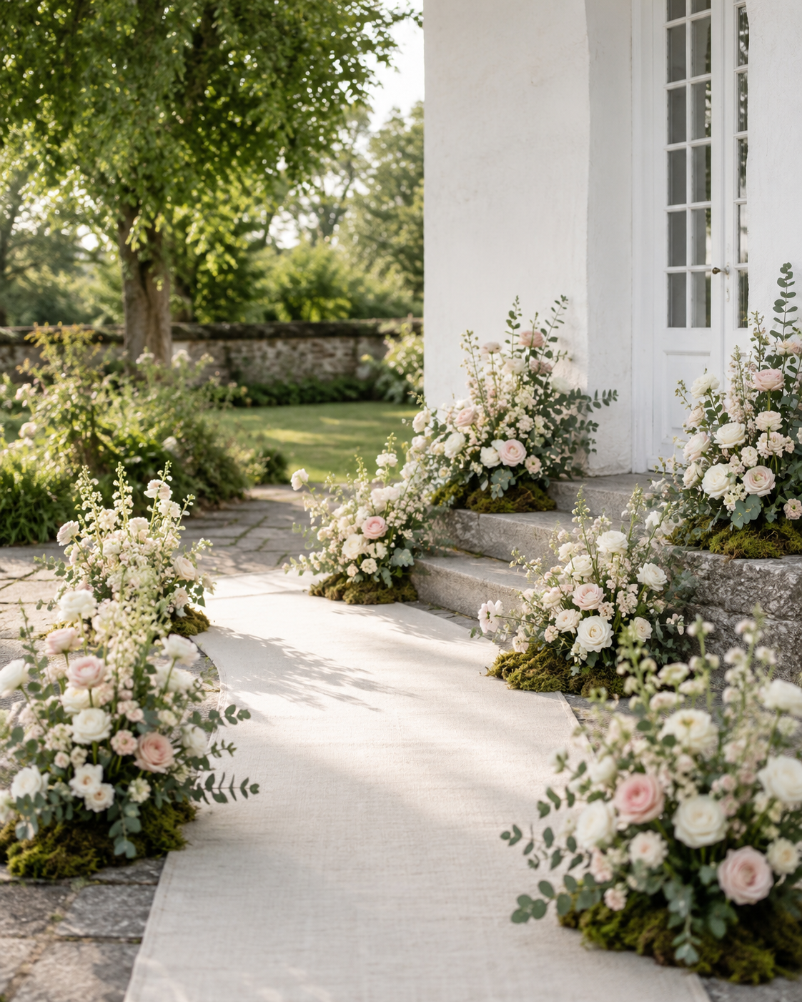 Bryllupsblomster til Kirkegang | Romantisk Blomsterdekoration Danmark