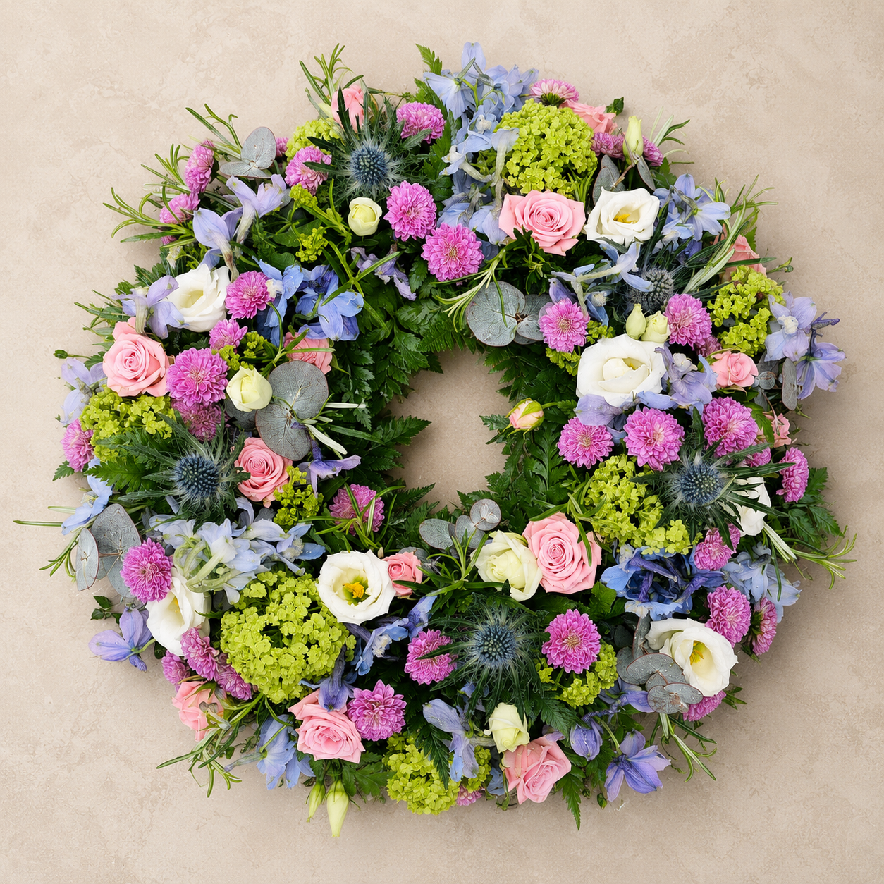 Pastel Funeral Wreath | Soft Memorial Wreath Denmark