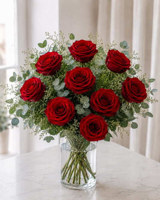 Romantic Red Rose Bouquet | Send Red Roses Online