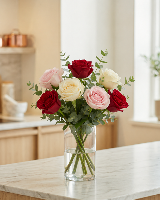 Mixed Rose Bouquet | Send Mixed Roses Online