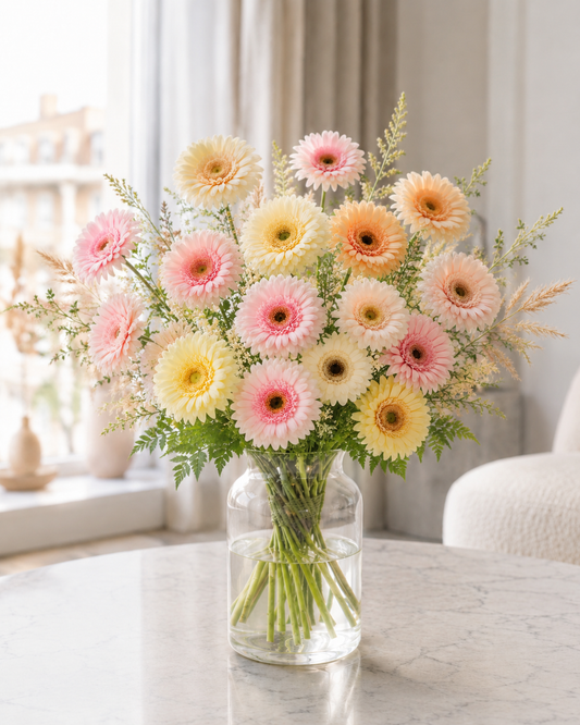 Bright Gerbera Bouquet | Send Gerbera Flowers Online