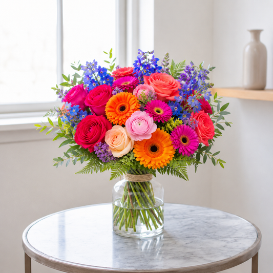 Color Crush Bouquet | Send Bold Colorful Flowers Online