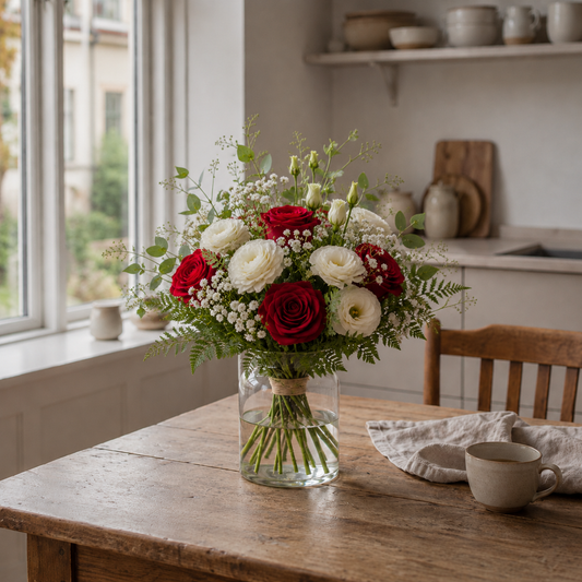 Soft Romance Bouquet | Send Romantic Flowers Online