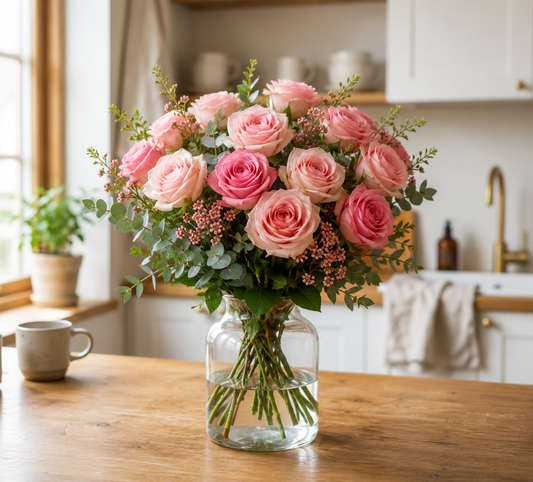 Pink Rose Bouquet | Send Pink Roses Online