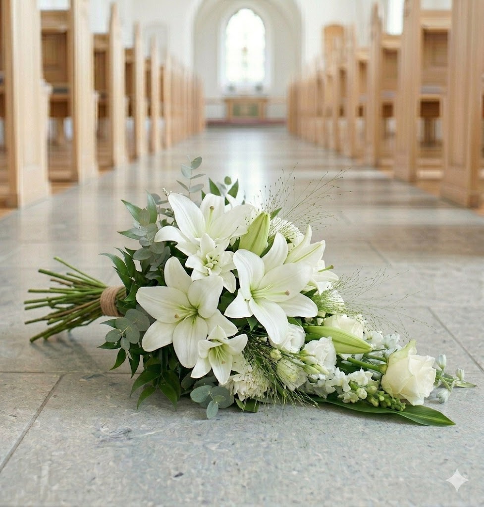 Funeral Flowers with Lilies | Elegant Funeral Flowers Denmark