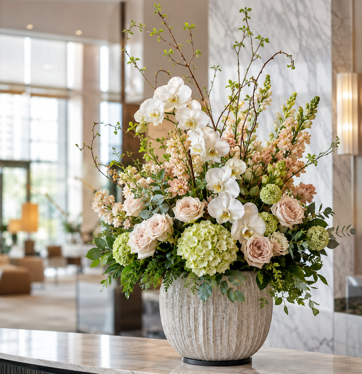 Lobby Flower Arrangement | Premium Flowers for Business Spaces