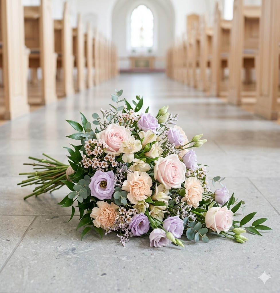 Soft Pastel Funeral Flowers | Gentle Funeral Flowers Denmark