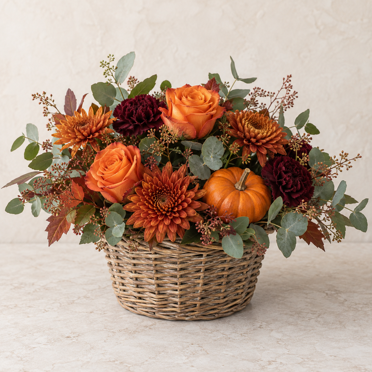AI-generated inspirational design: Autumn Spell | Halloween Flower Basket