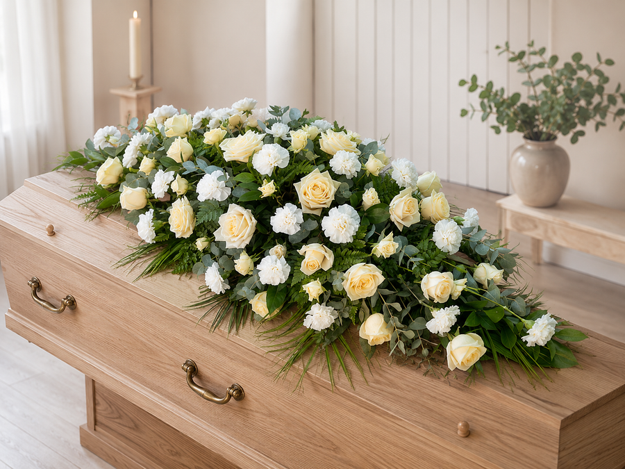 Coffin sprays for a calm and dignified farewell