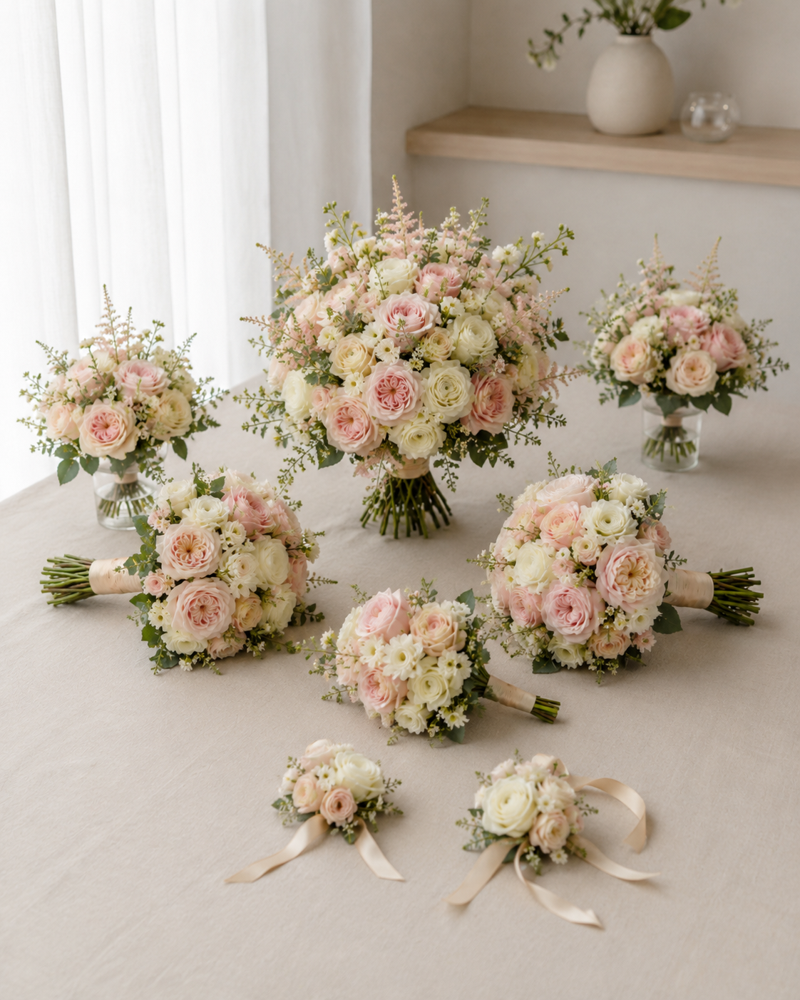 Bryllupspakke med Blomster | Komplette Bryllupsblomster Danmark
