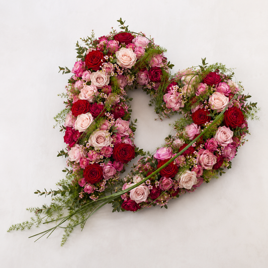 Eternal Red Heart Funeral Tribute
