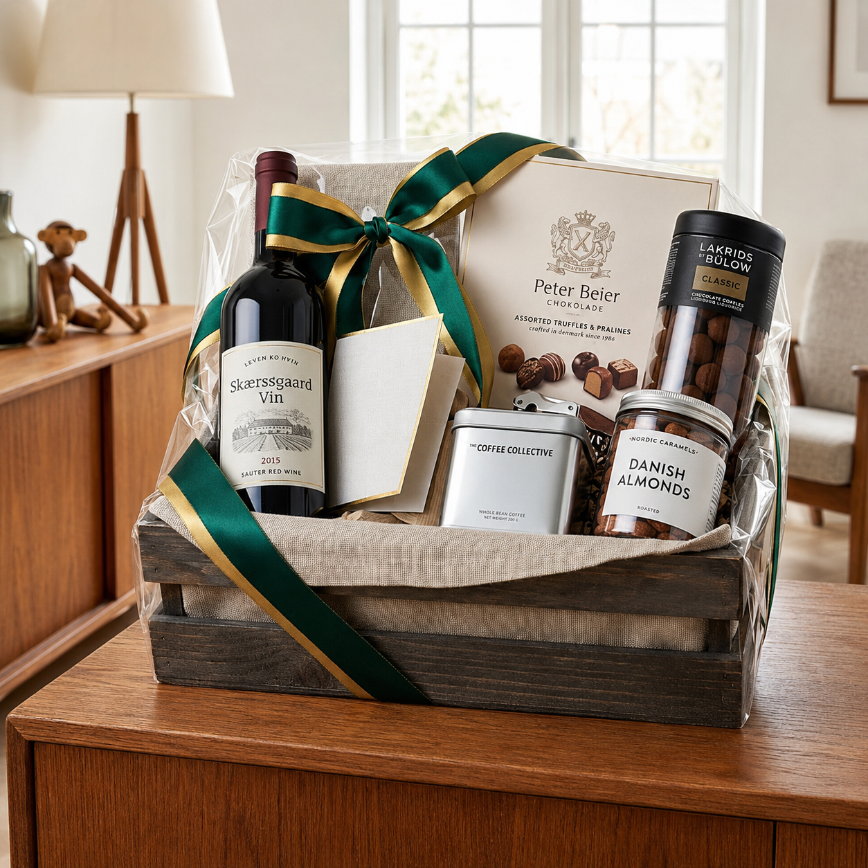 Vin & chokolade gavekurv 18+