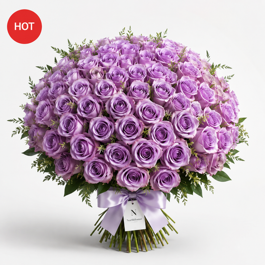 200 Lilac Roses Luxury Bouquet | Premium Rose Delivery