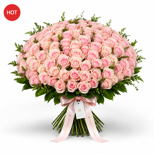 200 Pink Roses Luxury Bouquet | Premium Rose Delivery