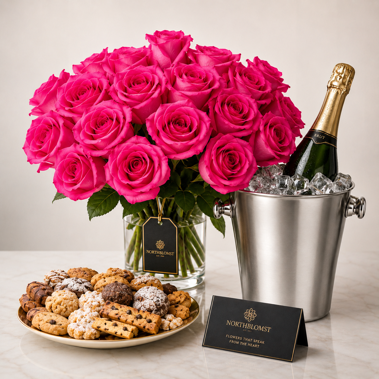 luxury-pink-rose-bouquet-with-red-wine-chocolates-and-teddy-bear