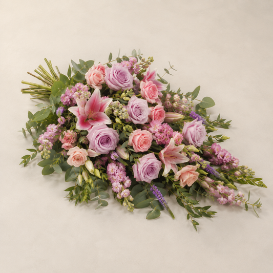 Soft Pink Rose Bårebuket | Kondolencebuket Danmark