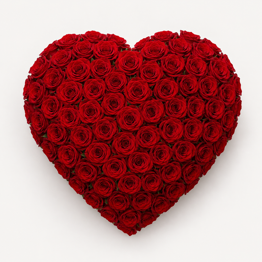 Luxury Rose Heart Funeral Tribute