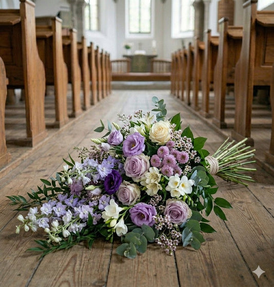 Lilla begravelsesblomster | Kondolenceblomster