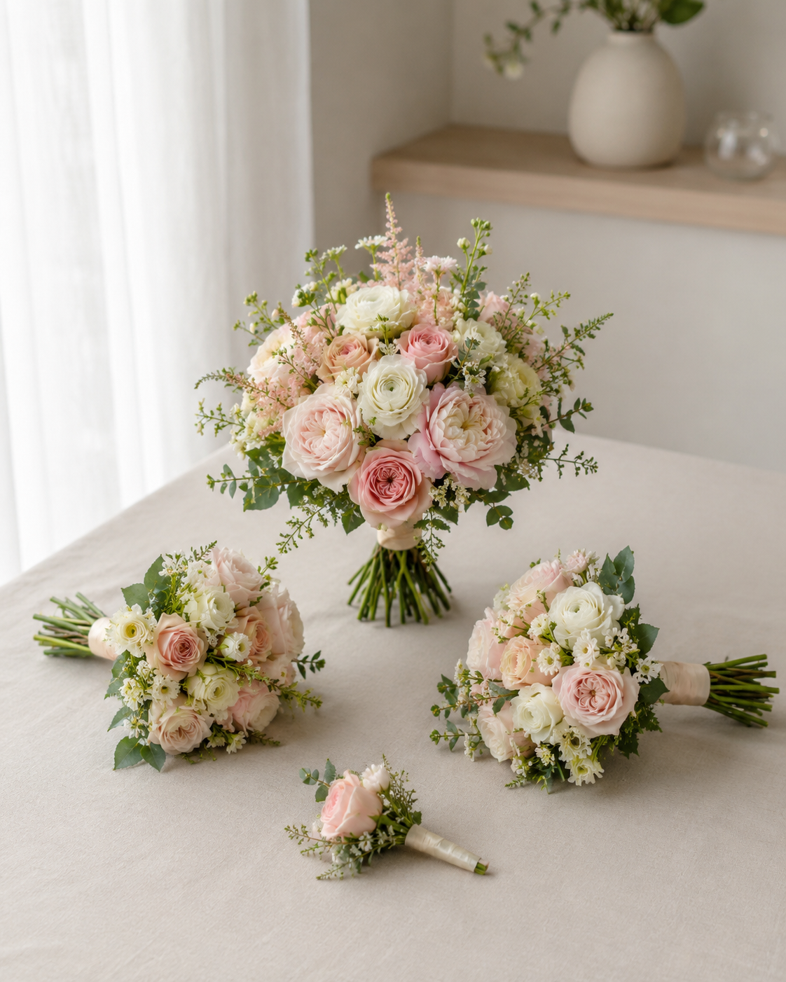 Bryllupspakke med Blomster | Komplette Bryllupsblomster Danmark