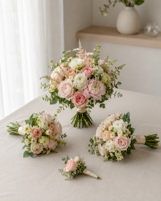 Bryllupspakke med Blomster | Komplette Bryllupsblomster Danmark