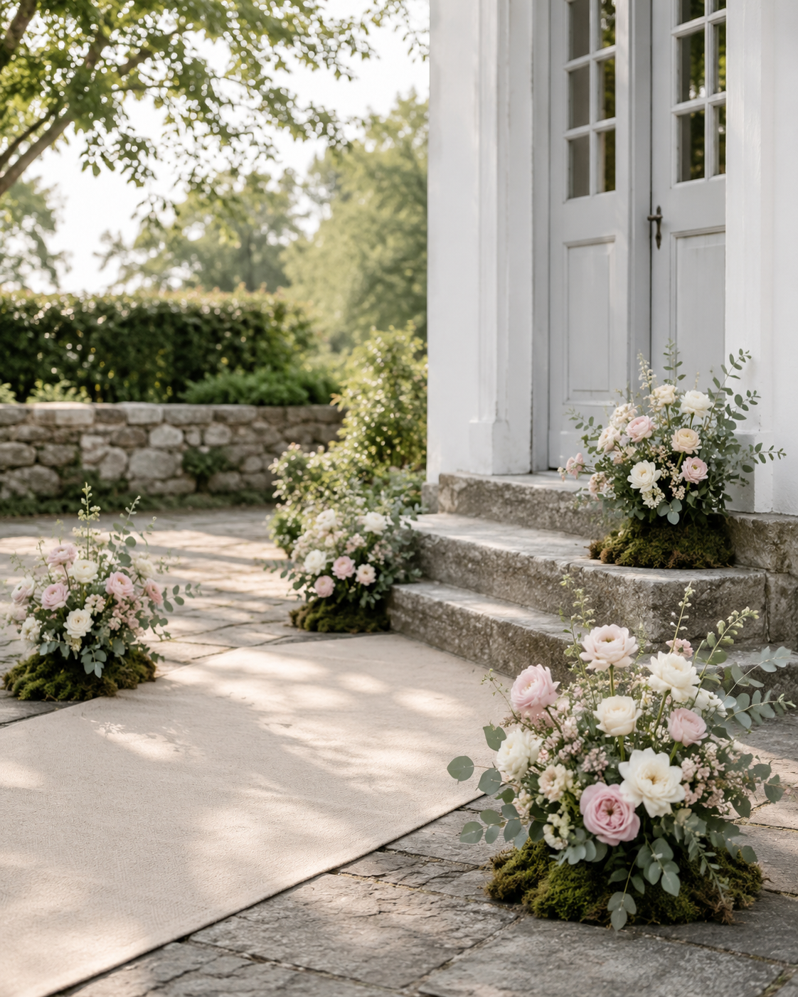 Bryllupsblomster til Kirkegang | Romantisk Blomsterdekoration Danmark