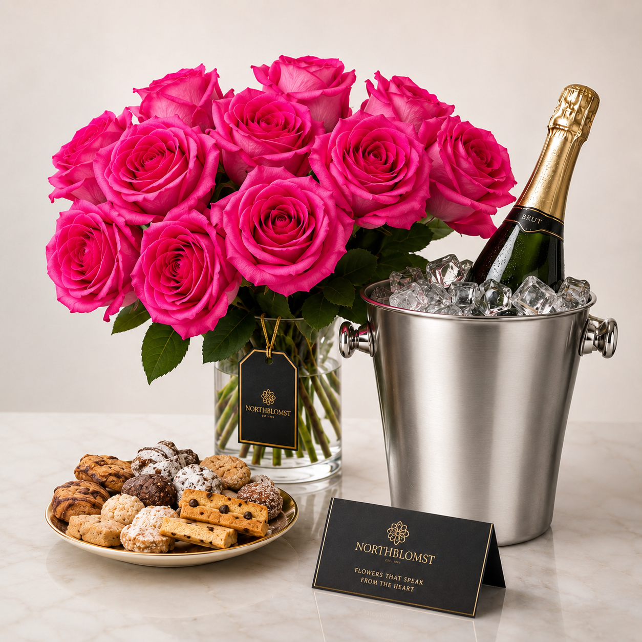 luxury-pink-rose-bouquet-with-red-wine-chocolates-and-teddy-bear