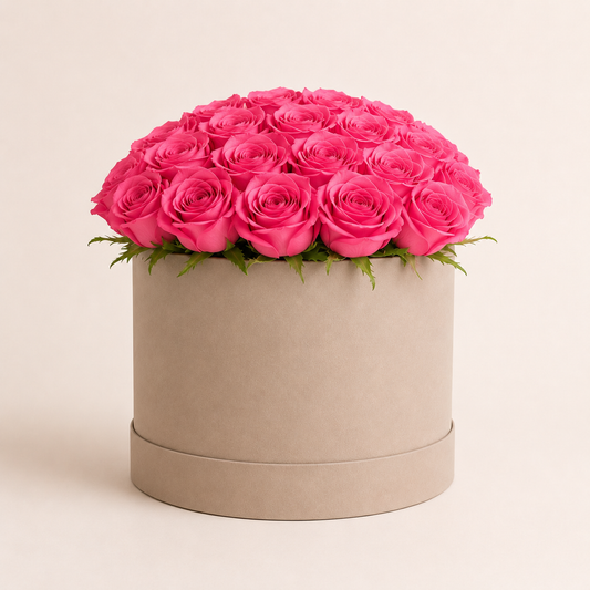 Pink Roses Flower Box | Luxury Rose Box Delivery