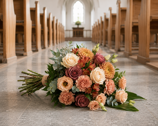 Warm Funeral Flowers | Funeral Bouquet in Warm Colors Online