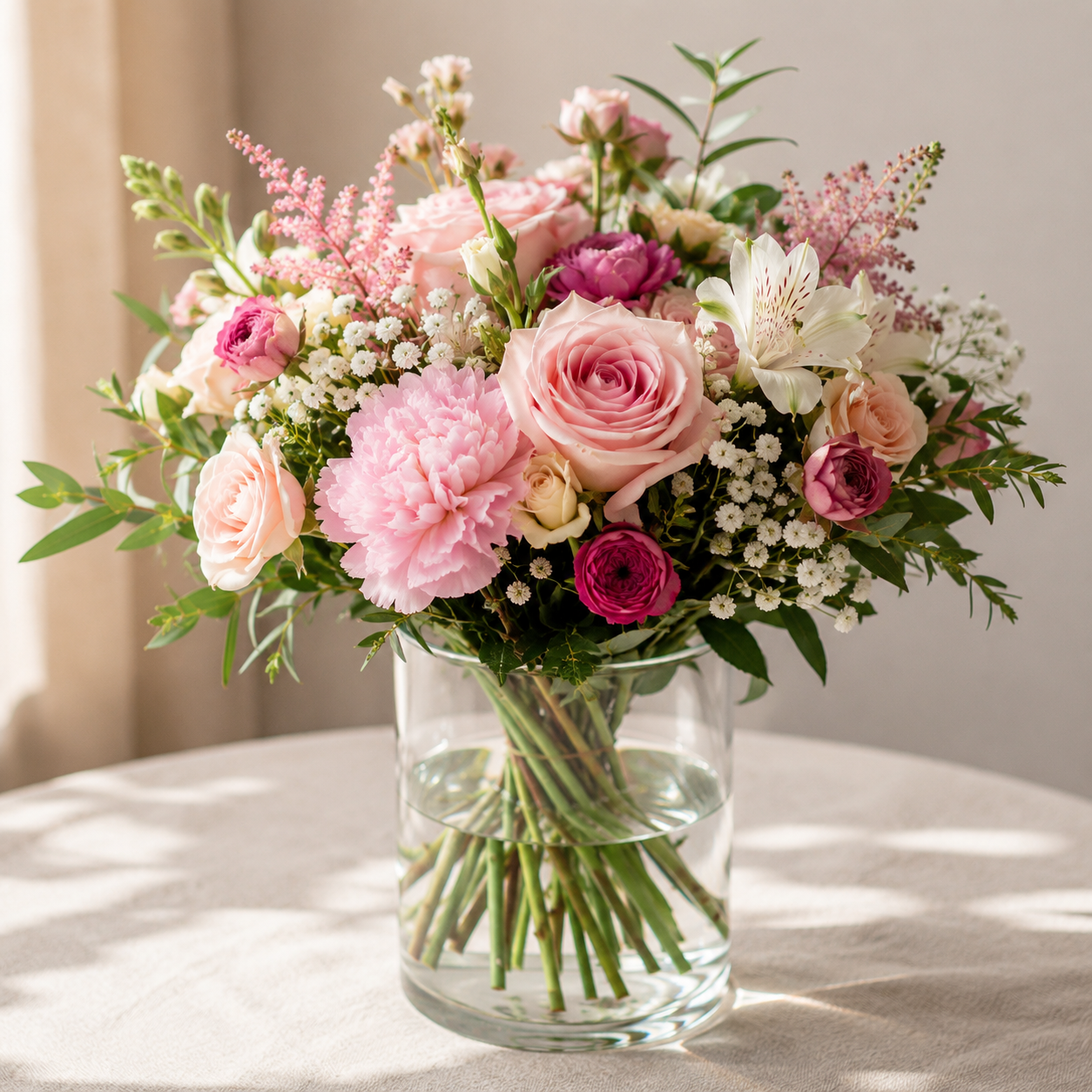Overraskende Romantisk Buket | Blomsterlevering Danmark