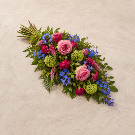 Colourful Funeral Sheaf | Bright Memorial Bouquet Online