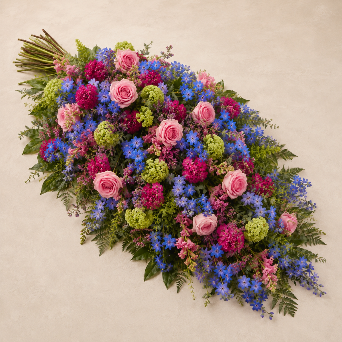 Colourful Funeral Sheaf | Bright Memorial Bouquet Online