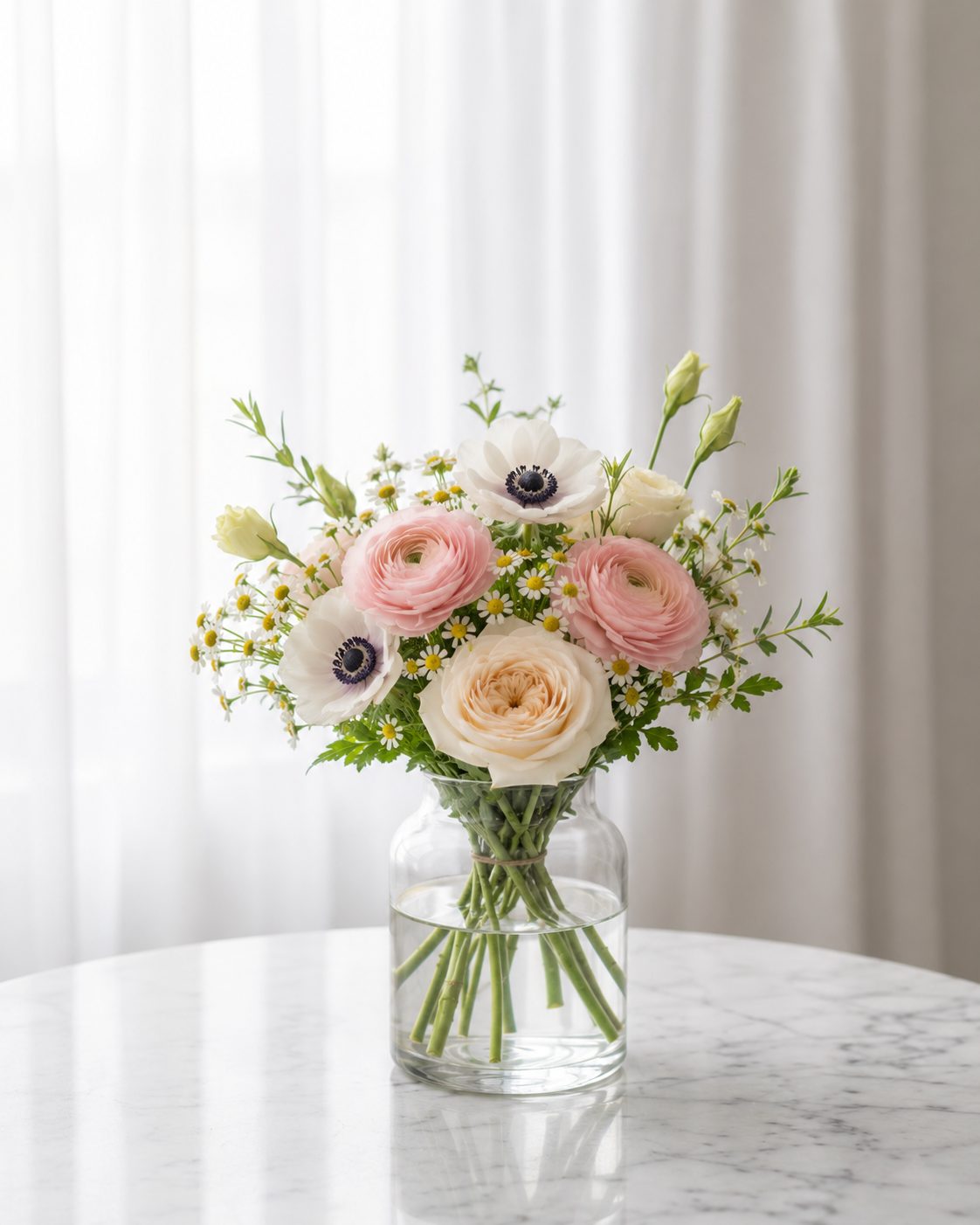 Lys buket | Send friske blomster i Danmark