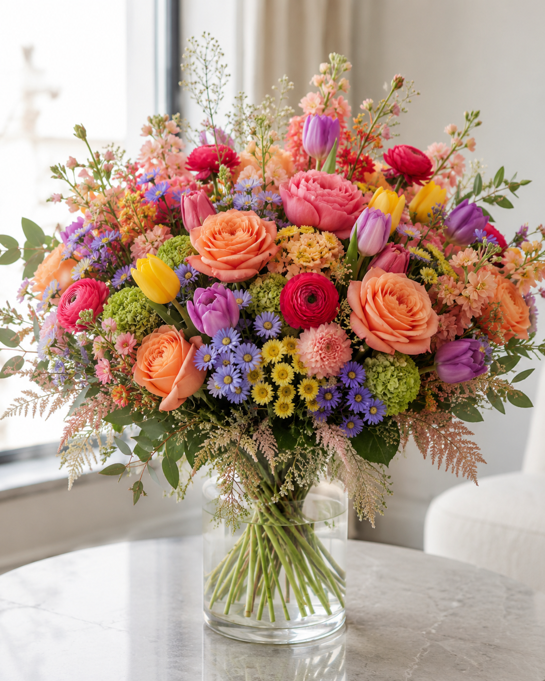 Farverig fødselsdagsbuket | Send blomster til fødselsdag