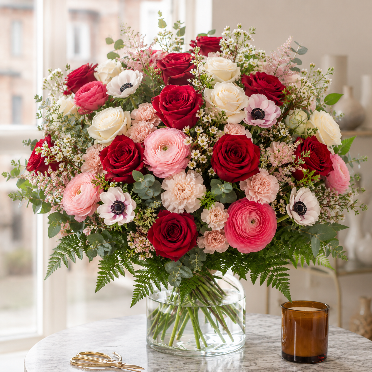 Romantisk harmoni buket | Send romantiske blomster