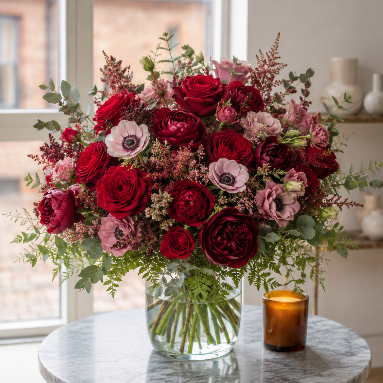 Luksus romantisk buket | Send romantiske blomster