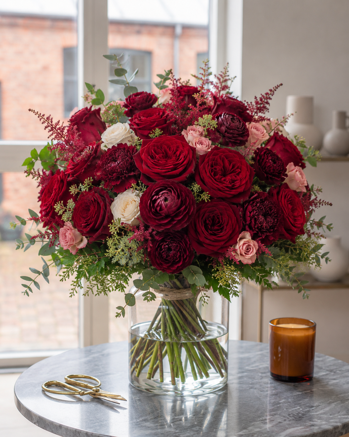 Årsdagsbuket med roser | Send romantiske blomster