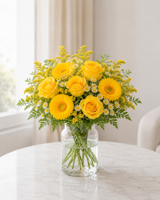 Sunshine Yellow Bouquet | Send Yellow Flowers Online