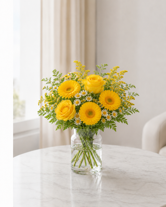 Sunshine Yellow Bouquet | Send Yellow Flowers Online