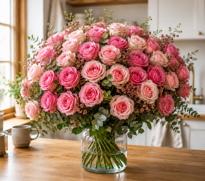 Rosa rosebuket | Send rosa roser