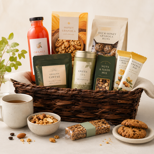 Healthy Breakfast Gift Basket with Coffee, Tea & Granola | Premium Gift Delivery