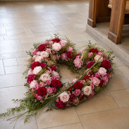 Eternal Red Heart Funeral Tribute