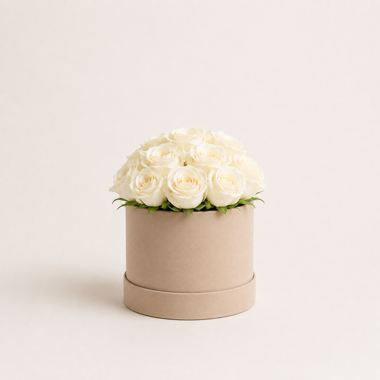 White Roses Flower Box | Luxury Rose Box Delivery